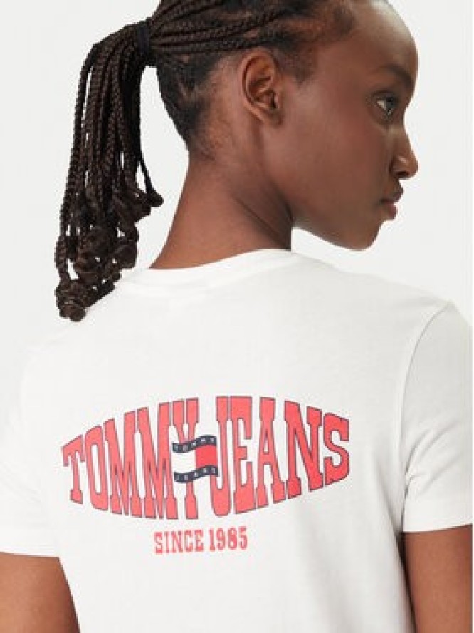 Tommy Jeans T-Shirt Wavy Flag DW0DW22274 Biały Regular Fit