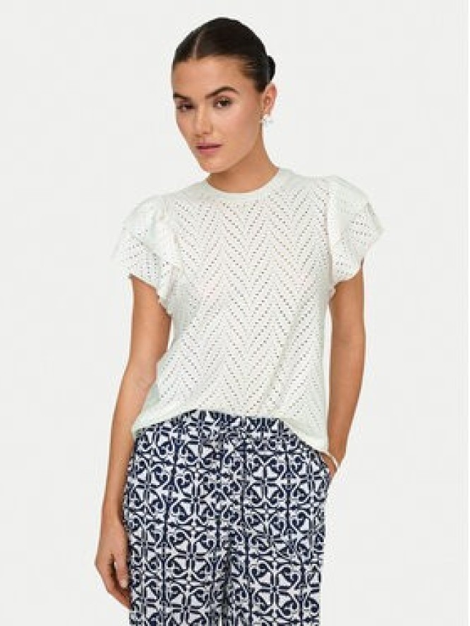 JDY Bluzka Carla 15351452 Biały Regular Fit