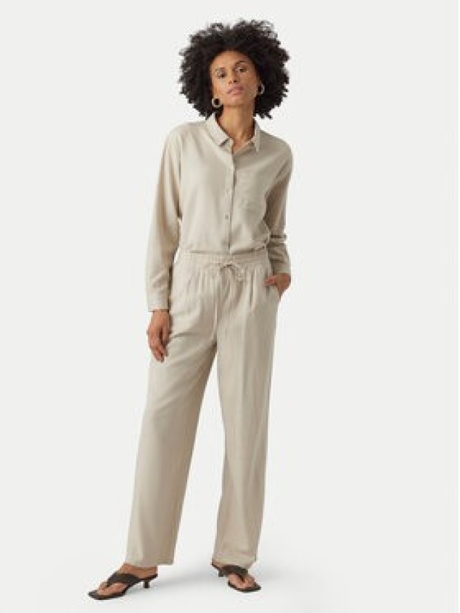 Vero Moda Spodnie materiałowe Jesmilo 10287363 Beżowy jasny Regular Fit