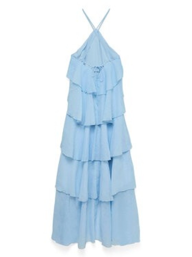 Vero Moda Sukienka letnia Delillah 10338846 Niebieski jasny Regular Fit