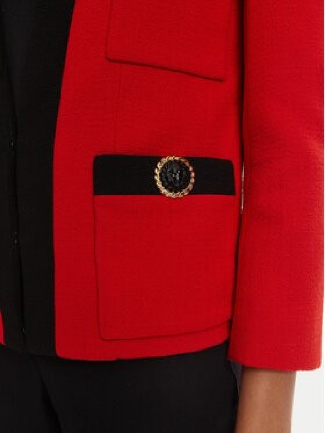 Balmain Marynarka DF1SM370WB86 Czerwony Regular Fit