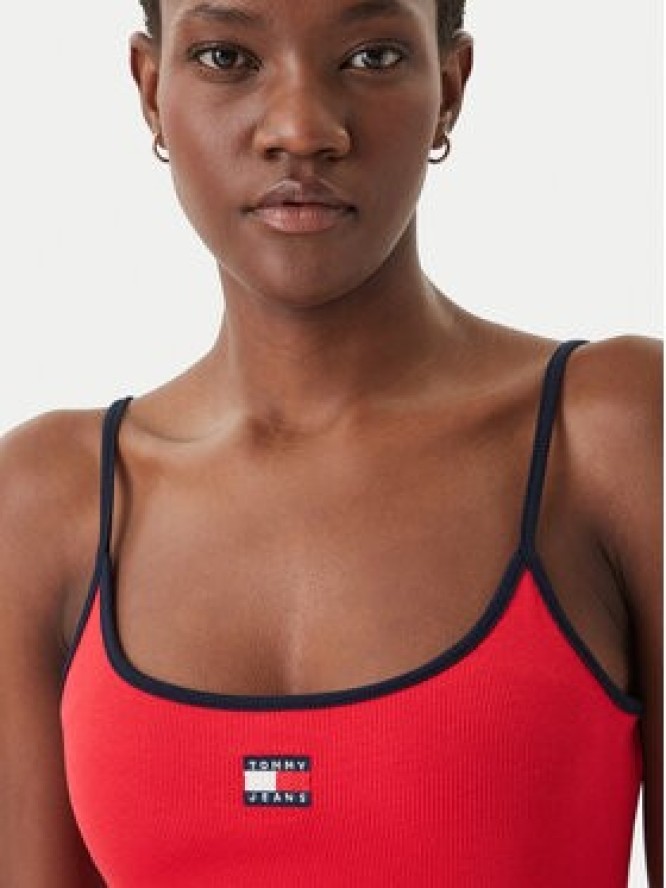 Tommy Jeans Sukienka codzienna DW0DW22335 Czerwony Slim Fit