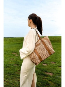 maison héritage PARIS Skórzana torebka "Elix Paille" w kolorze beżowym - 36 x 30 x 11 cm rozmiar: onesize