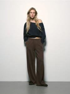 Bluza z odkrytymi ramionami - granatowy