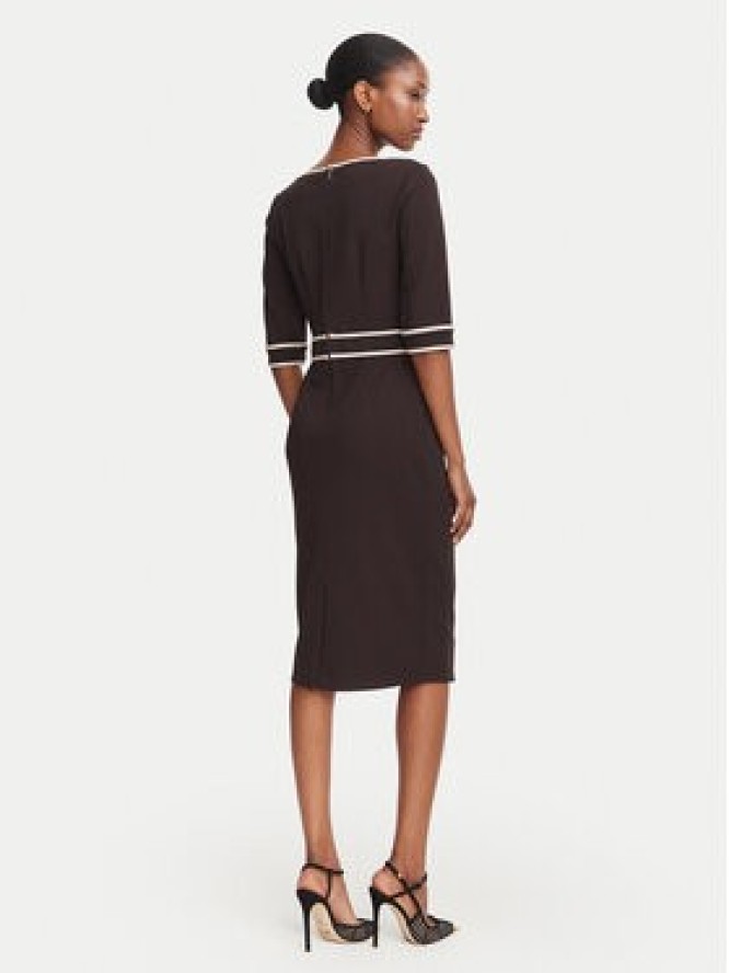 Rinascimento Sukienka koktajlowa CFC0131086003 Brązowy Slim Fit