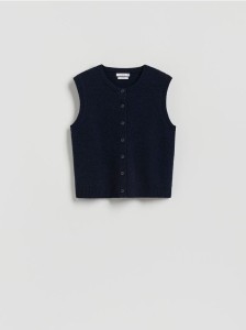 Wełniana kamizelka - granatowy