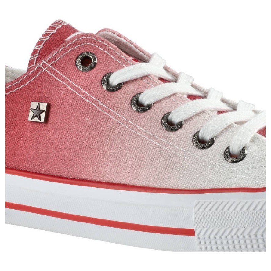 Czerwone Trampki Big Star Damskie Wygodne Obuwie