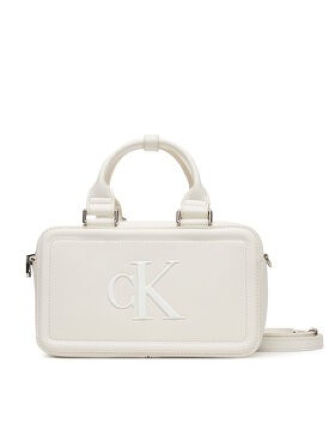 Calvin Klein Torebka Bold Ck Bauletto Crossbody LV04F3411G Biały