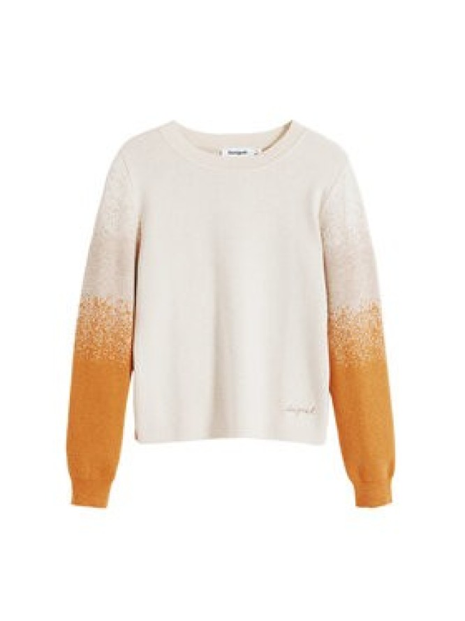 Desigual Sweter Fama 25WWJF24 Écru Regular Fit