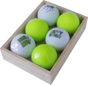 Piłeczki golfowe Legend Happy Birthday (x6)