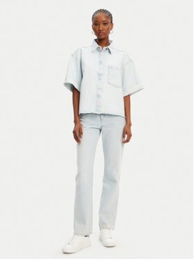 ACCESS FASHION Koszula jeansowa 53-8031-580 Niebieski Loose Fit