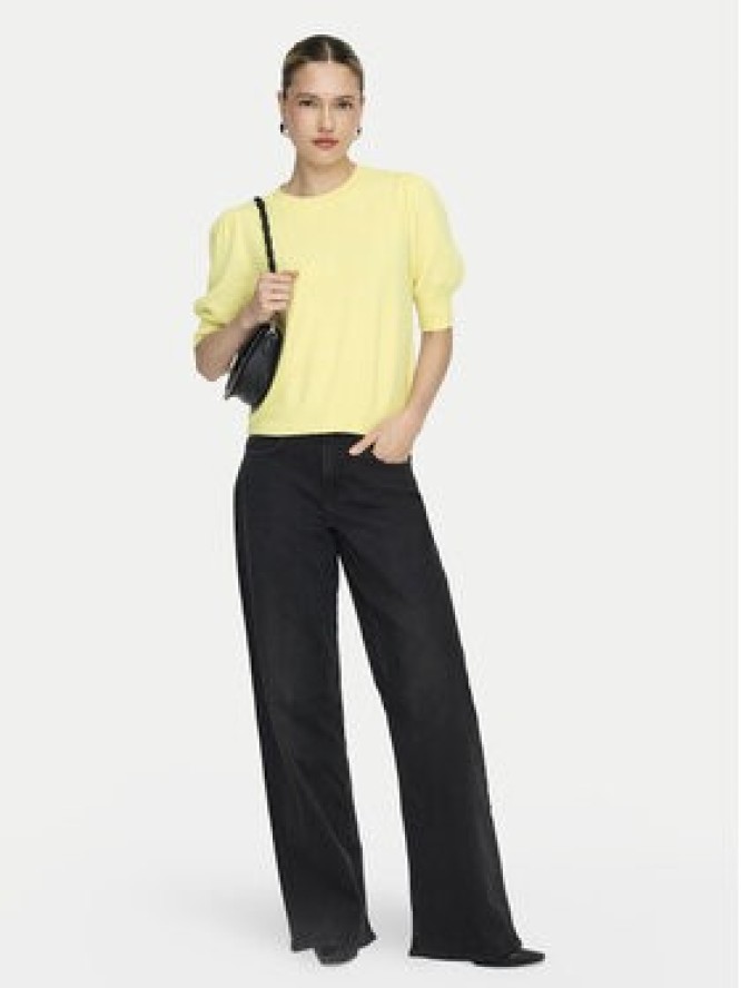 ONLY Sweter Rica 15318551 Żółty Regular Fit