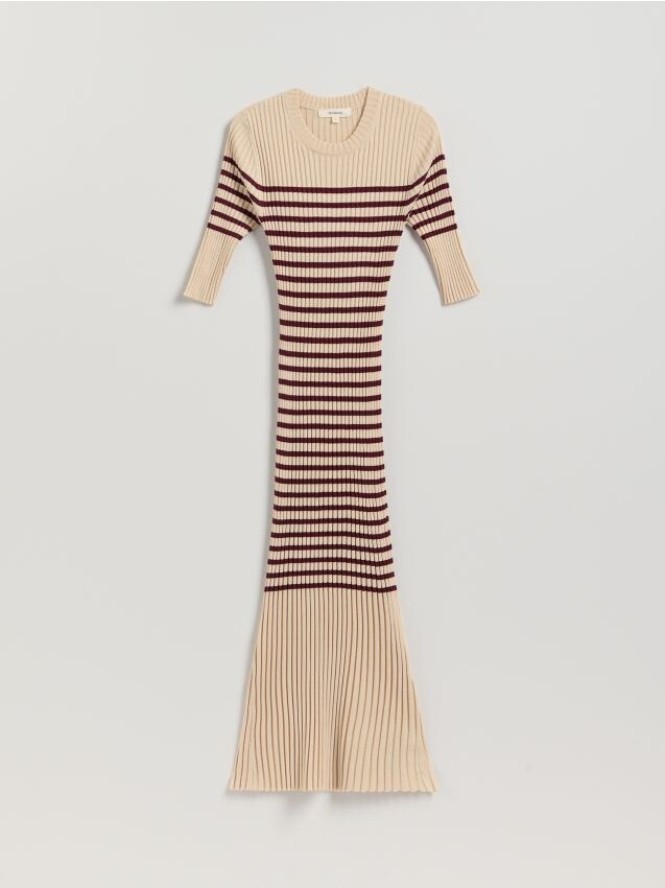 Dzianinowa sukienka z wiskozą - wielobarwny