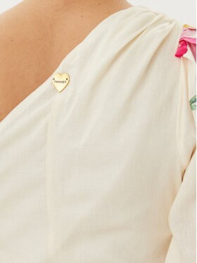 TWINSET Sukienka letnia 251LB2UDD Biały Regular Fit