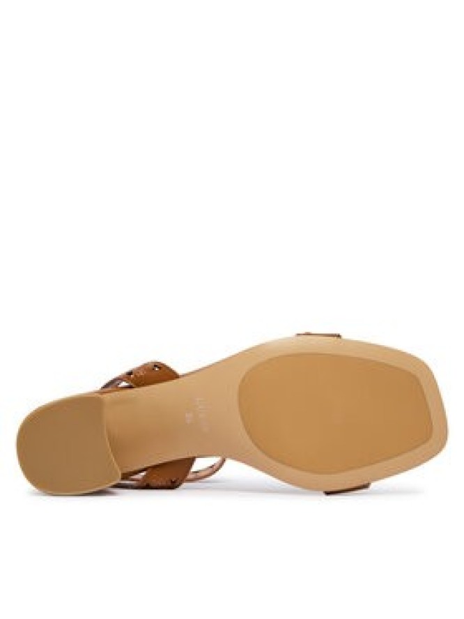 Guess Sandały FLJNE2 LEA03 Brązowy jasny