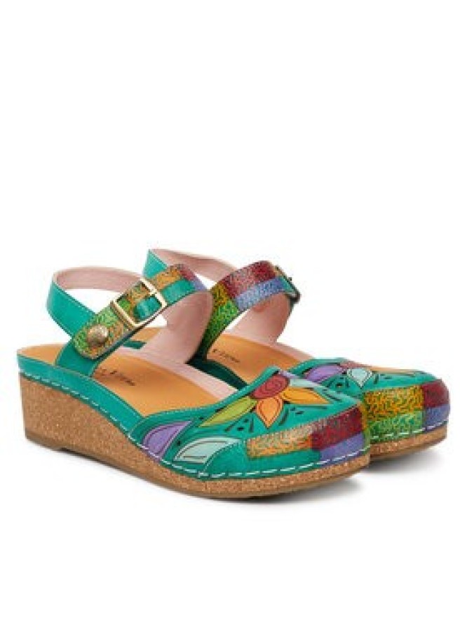 Laura Vita Sandały Facscineo 02 Zielony