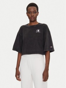 Champion T-Shirt 118023 Czarny Relaxed Fit