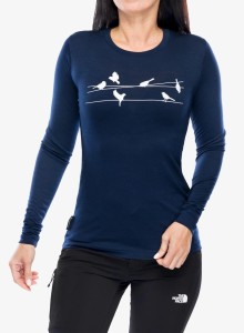 Longsleeve damski Sensor Merino Active Songbirds Tee LS