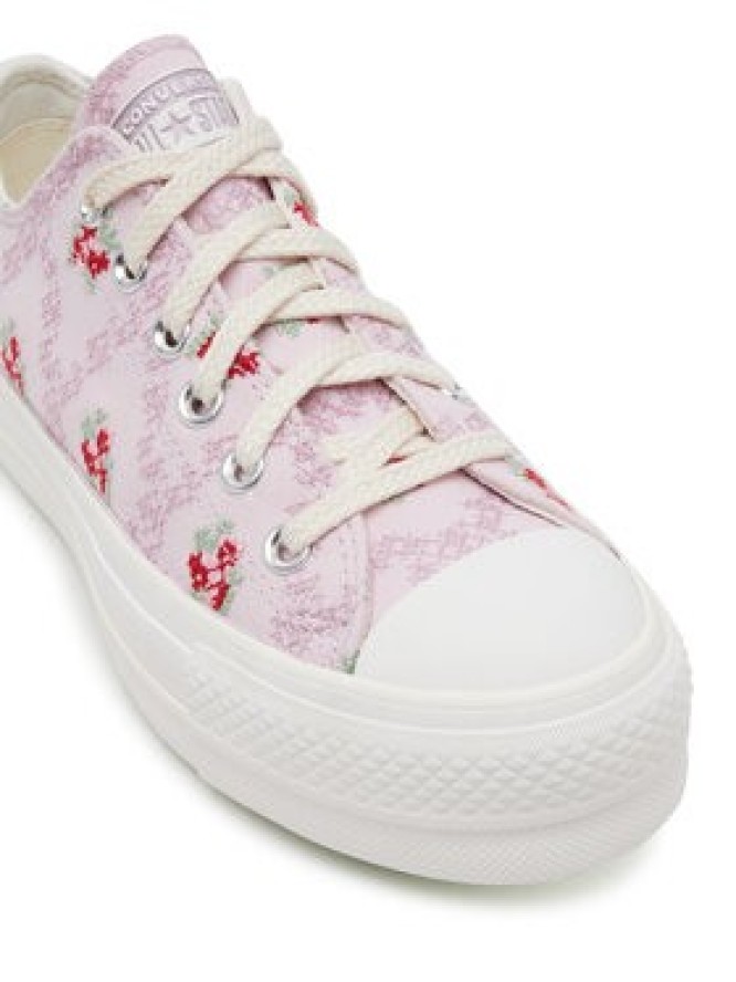 Converse Trampki Chuck Taylor All Star Lift Platform Rose Cross Stitch A13660C Różowy