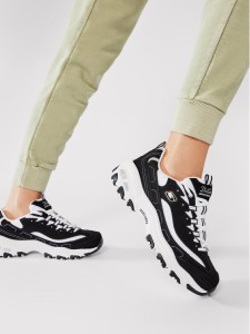 Skechers Sneakersy D'lites Biggest Fan 11930/BKW Czarny