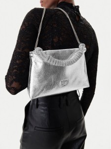 PINKO Torebka Mini Clutch+Manico SP Al 25-26 PLTT 105908 A2WD Srebrny