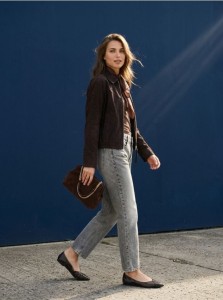 Klasyczne jeansy mom fit - szary