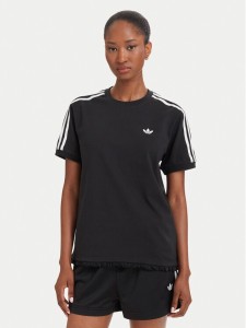 adidas T-Shirt Pleated 3S LG4313 Czarny Regular Fit