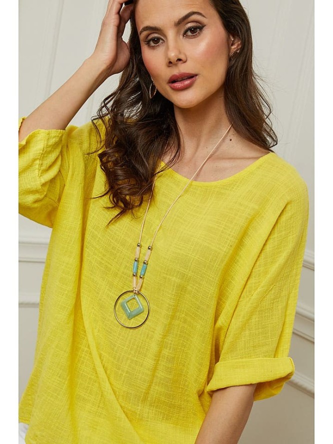 Fleur de Lin Bluzka "Guimauve" w kolorze żółtym rozmiar: M