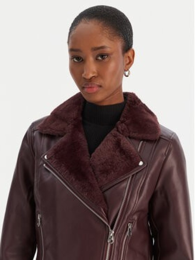 Vero Moda Kurtka z imitacji skóry Hailey 10250405 Fioletowy Regular Fit