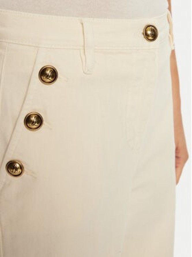 Luisa Spagnoli Jeansy Aceto 541773 Écru Wide Leg