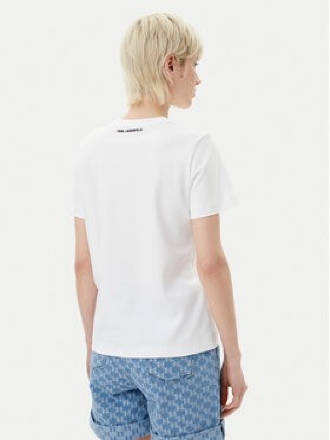KARL LAGERFELD T-Shirt A2W17103 Biały Regular Fit