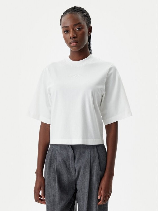 PINKO T-Shirt 104604 A2F8 Z05 Biały Regular Fit
