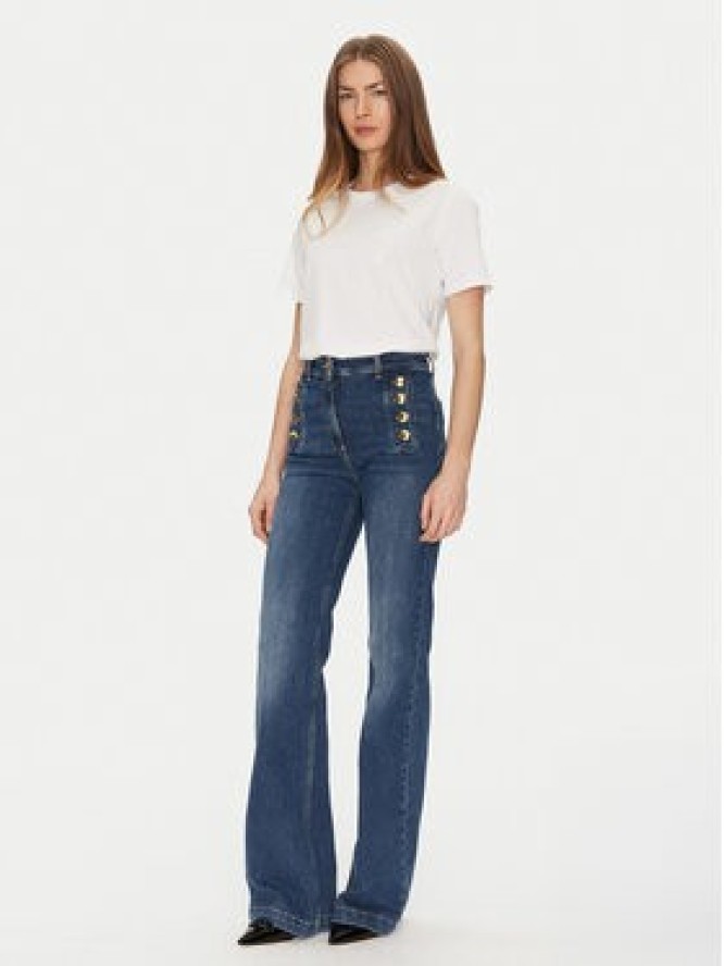 Elisabetta Franchi T-Shirt MA-002-51E2-V200 Biały Regular Fit