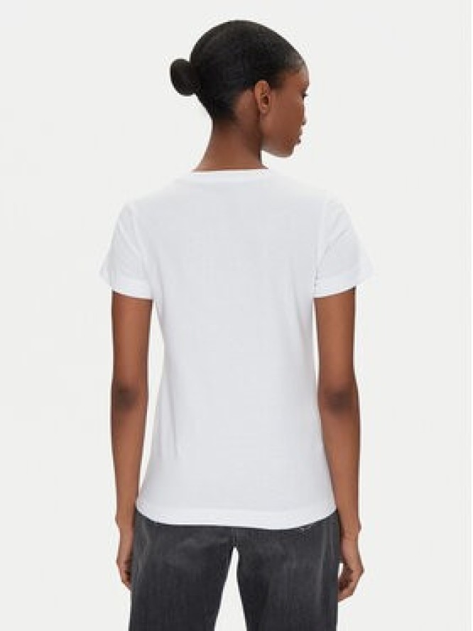 PINKO T-Shirt Bussolotto 100355 A2OD Biały Regular Fit