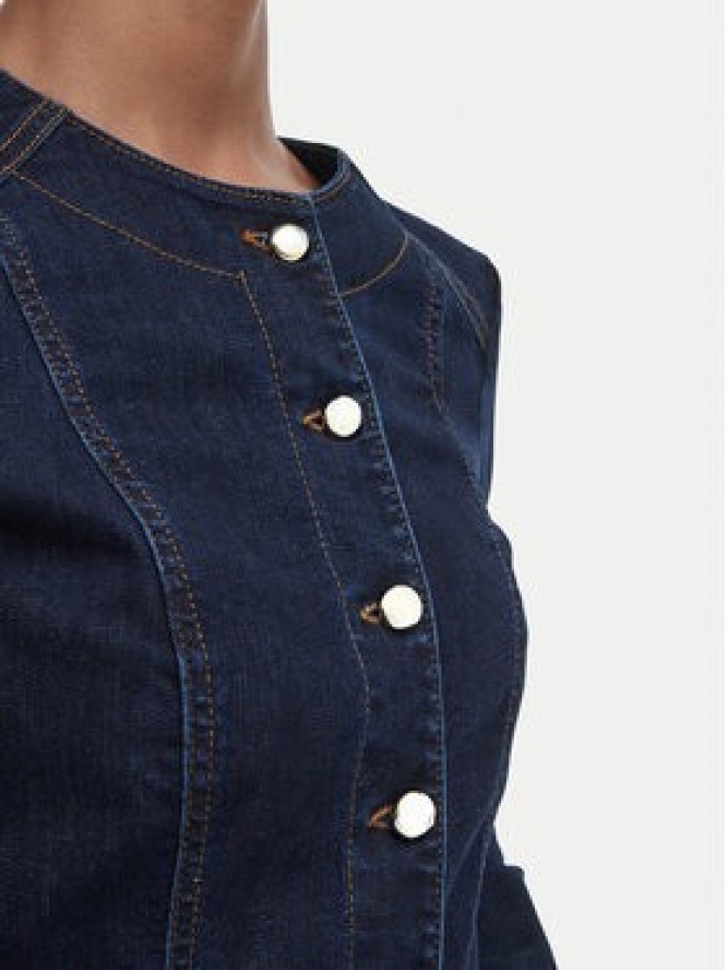 Rinascimento Kurtka jeansowa CFC0129939003 Granatowy Slim Fit