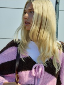 Kardigan z wiązaniem - różowy