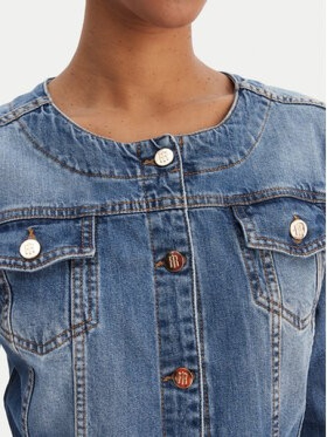 Fracomina Kurtka jeansowa FR26SJ4007D40902 Niebieski Regular Fit