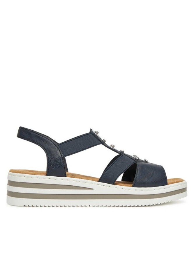 Rieker Sandały V0287-14 Granatowy