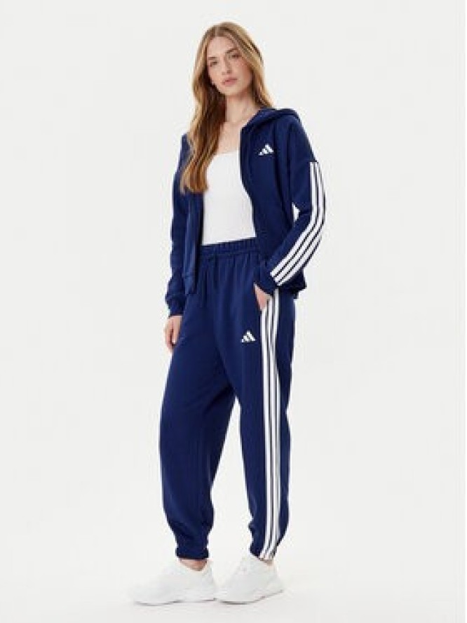adidas Spodnie dresowe Essentials 3-Stripes Fleece JX7696 Niebieski Loose Fit