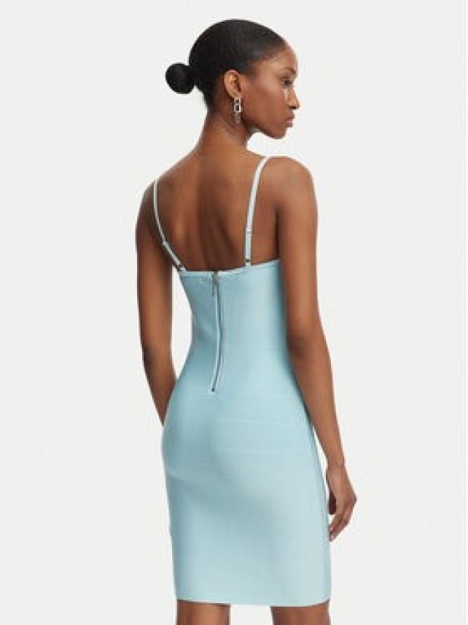 Guess Sukienka koktajlowa W6GK83 Z0686 Niebieski Slim Fit