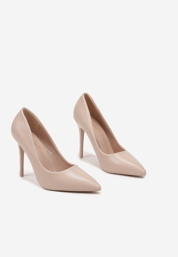 Beżowe Szpilki o Eleganckim Fasonie ze Szpiczastym Noskiem Eleaphina