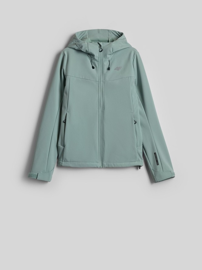 4F Kurtka softshell wiatroodporna damska - turkusowy XL