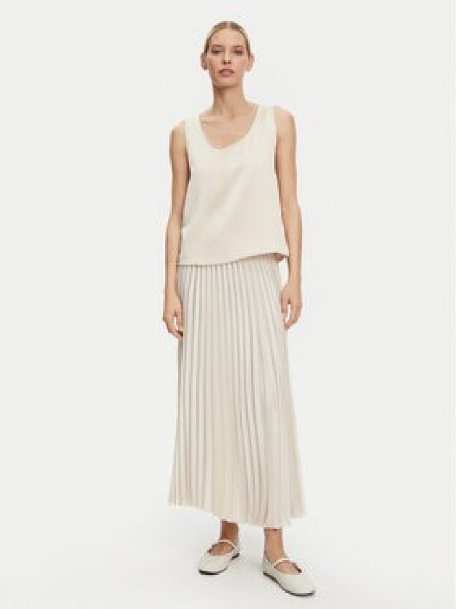 Kontatto Spódnica plisowana SU501C Écru Regular Fit