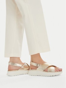 Clarks Sandały DashLite Wish 26185882 Złoty