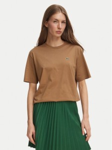 Lacoste T-Shirt TF7215 Brązowy jasny Regular Fit