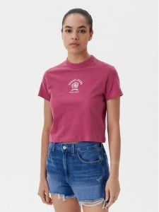 Tommy Jeans T-Shirt Varsity DW0DW20317 Różowy Regular Fit