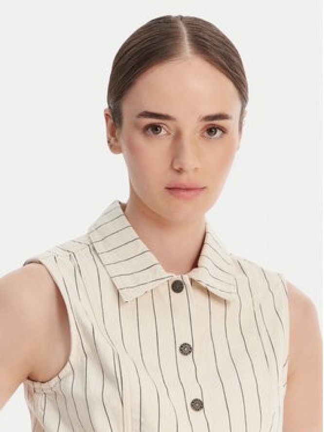 Guess Jeans Kamizelka W6GHZ9 D7961 Écru Slim Fit