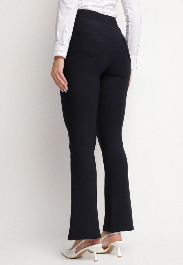 Granatowe Spodnie Dzwony Kostemus