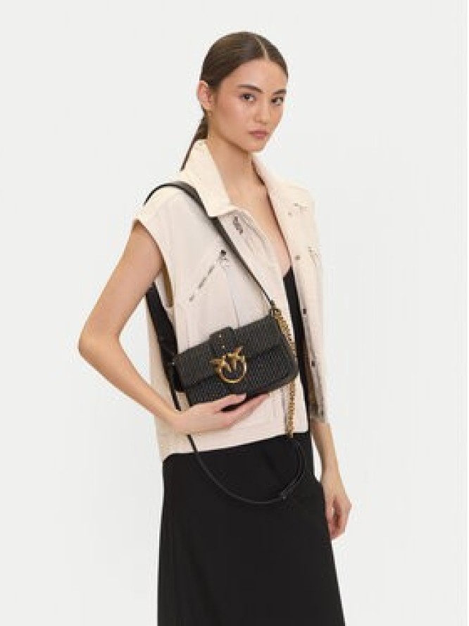 PINKO Torebka Love One Mini Slouchy Fl PE 25 PLTT 104340 A2CF Czarny