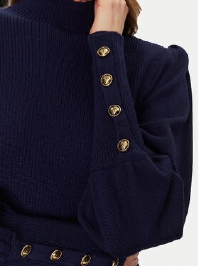 Luisa Spagnoli Sukienka dzianinowa Magalin 58414 Granatowy Regular Fit